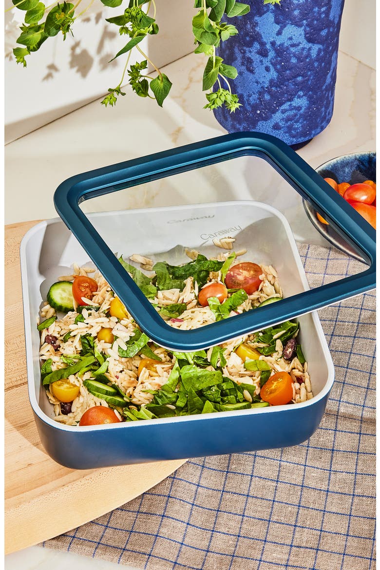 10-Cup Glass Food Storage Container, Alternate, color, GRAY