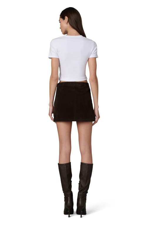 Joe's Faux Suede Miniskirt In Black