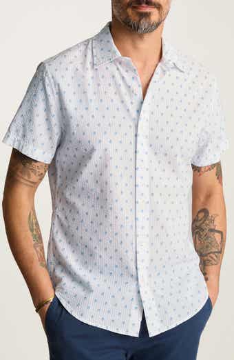 Bonobos Riviera Slim Fit Leaf Print Seersucker Short Sleeve Button-Up Shirt