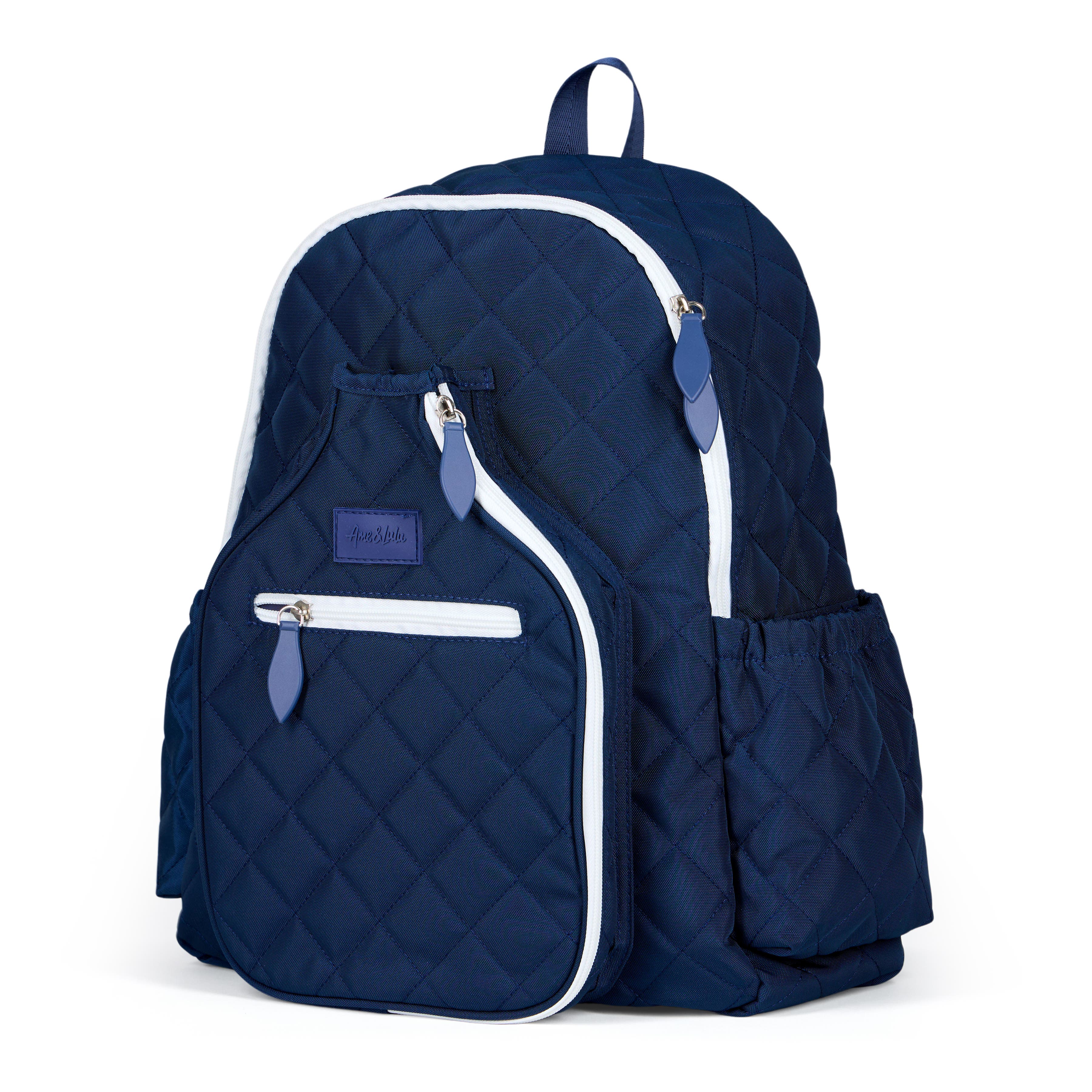 Pickleball Time Backpack, Alternate, color, Quilted Navy/White