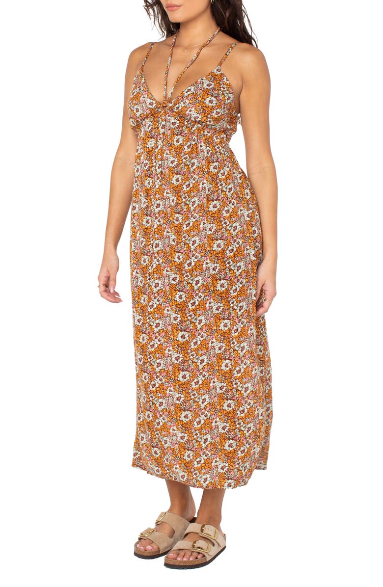 Roxy Sunshine Crush Floral Midi Dress, Alternate, color, Lilas Desert Ditsy
