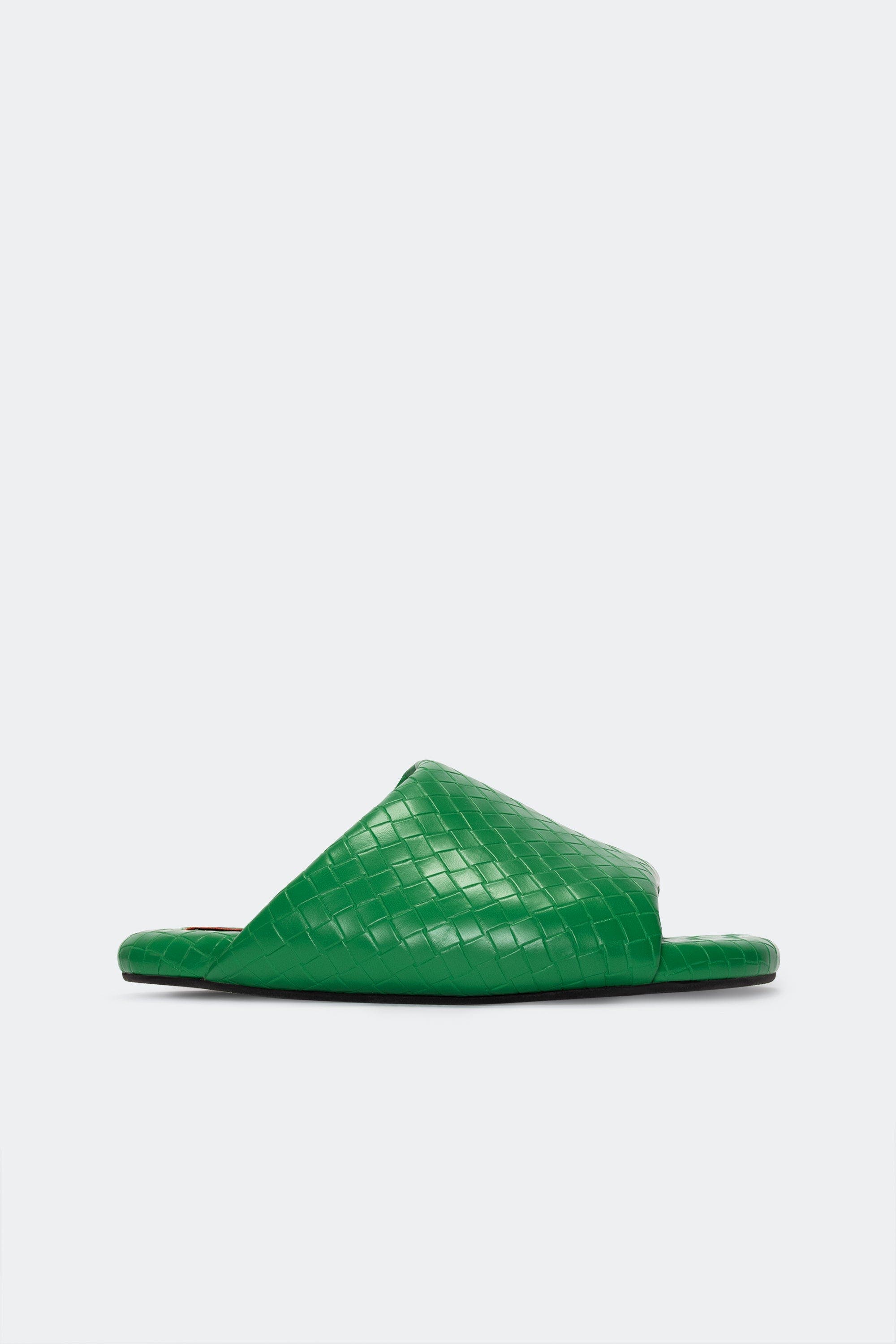 SIMONMILLER Woven Bubble Slide Sandal, Main, color, Gummy Green