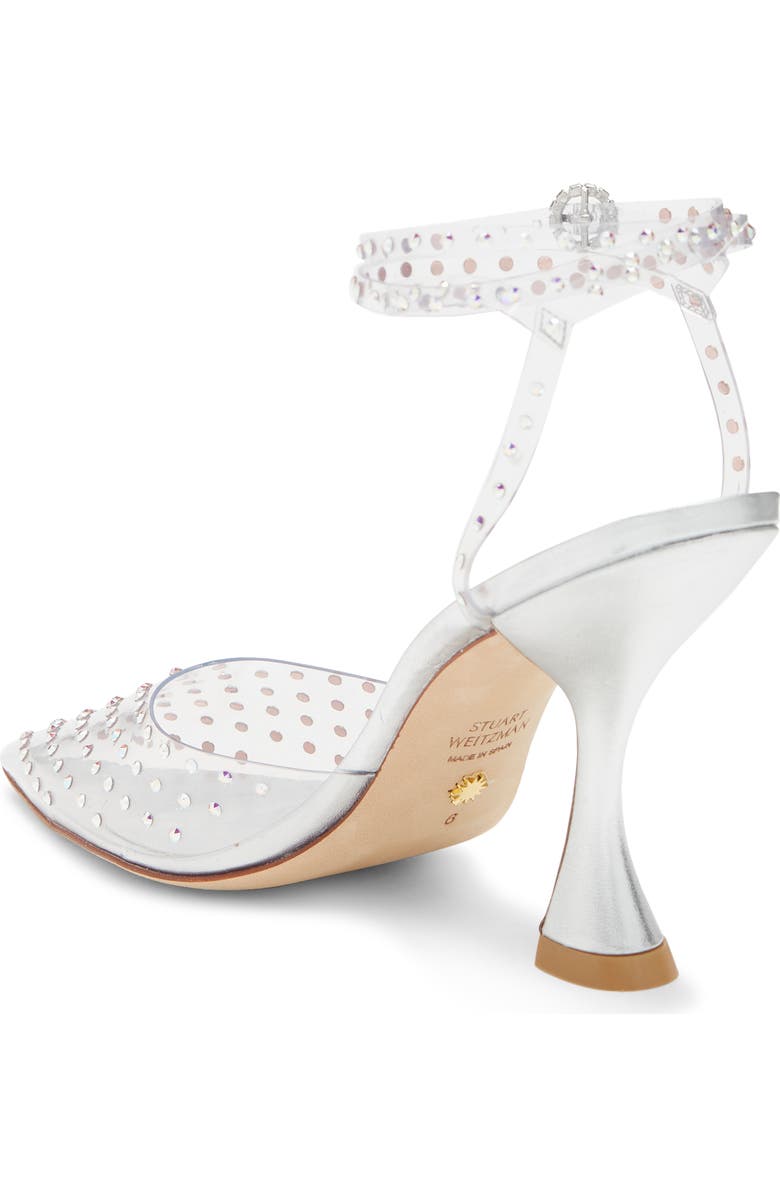 Stuart Weitzman Glam Curve Pump, Alternate, color, Clear/Silver/Clear