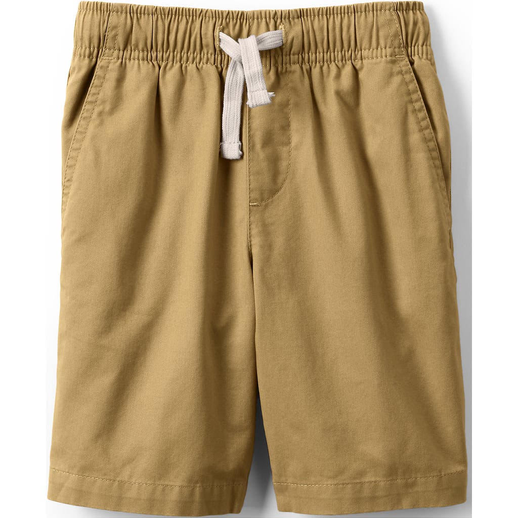 LANDS' END LANDS' END KIDS PULL ON CHAMBRAY ELASTIC WAIST SHORTS