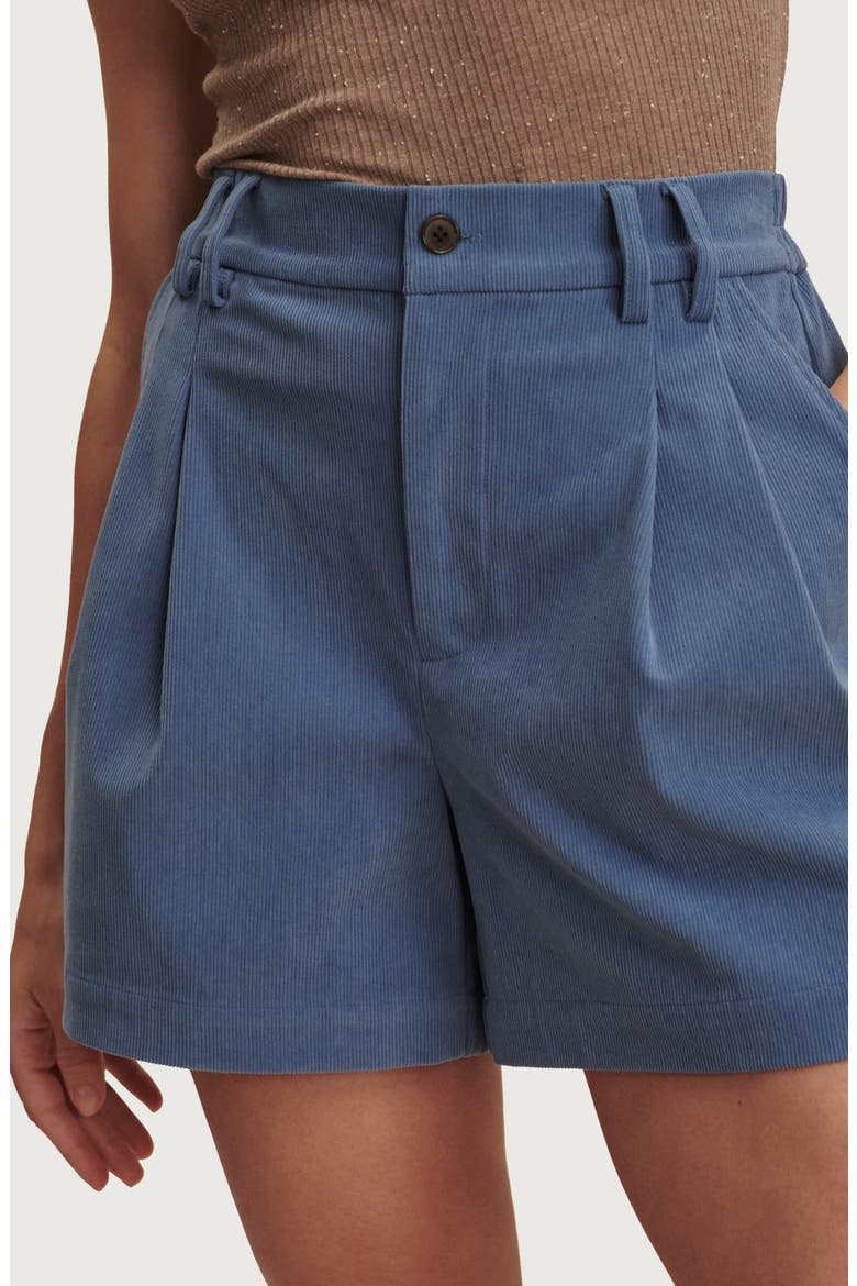Jorden Pleated Corduroy Shorts, Alternate, color, BIJOU BLUE