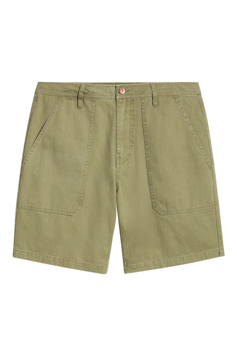 Surplus Cotton Shorts, Alternate, color, WASHED OLIVE GREEN