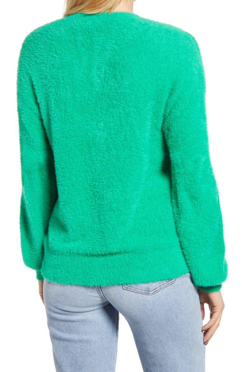 Halogen<sup>®</sup> Fuzzy V-Neck Sweater, Alternate, color,