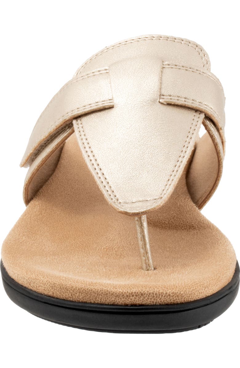 Trotters Robin Flip Flop, Alternate, color, Gold Metallic