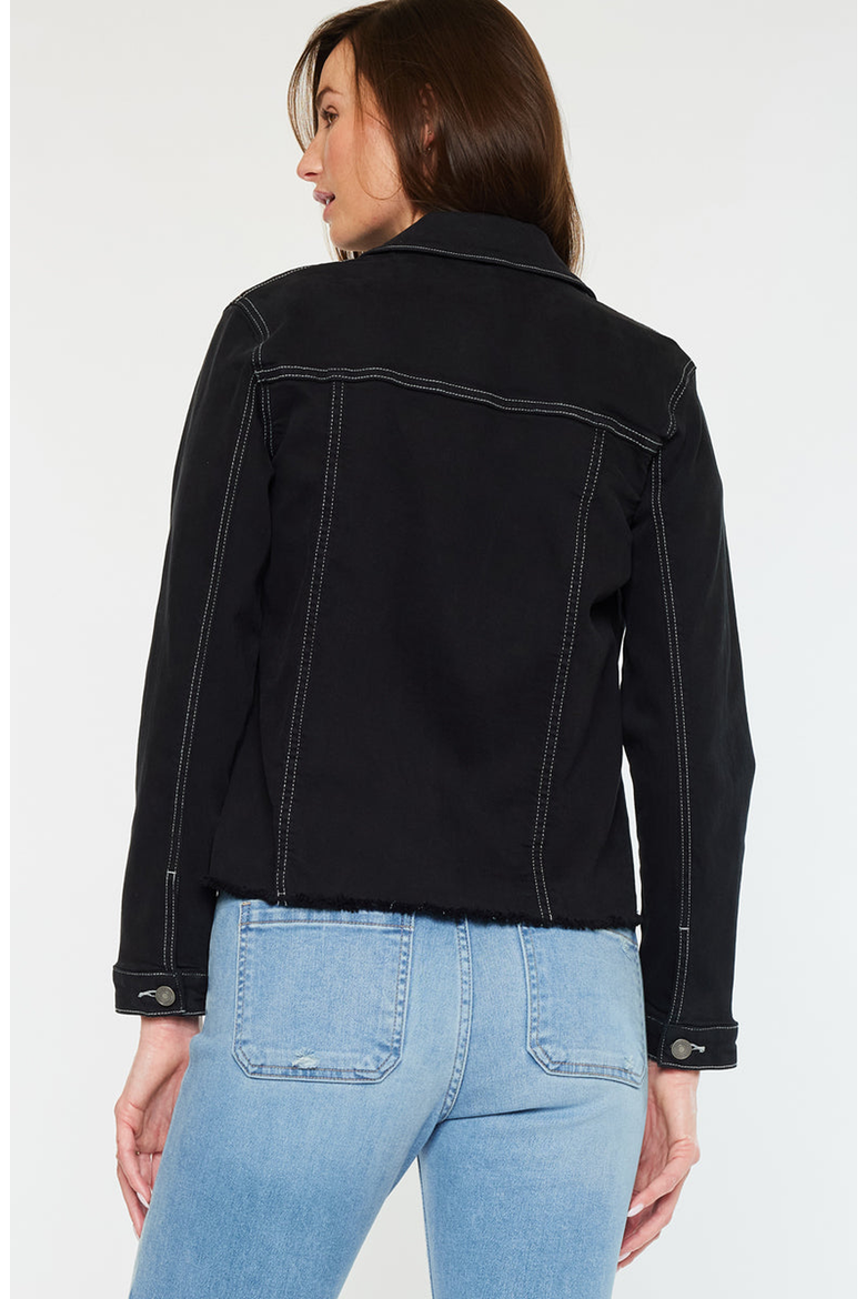 Jane Denim Jacket, Alternate, color, Black