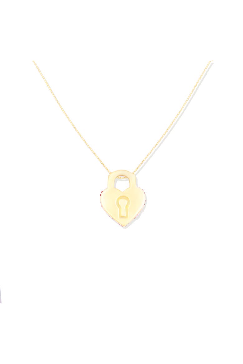 Juju Heart Locket Charm Necklace, Alternate, color, Gold