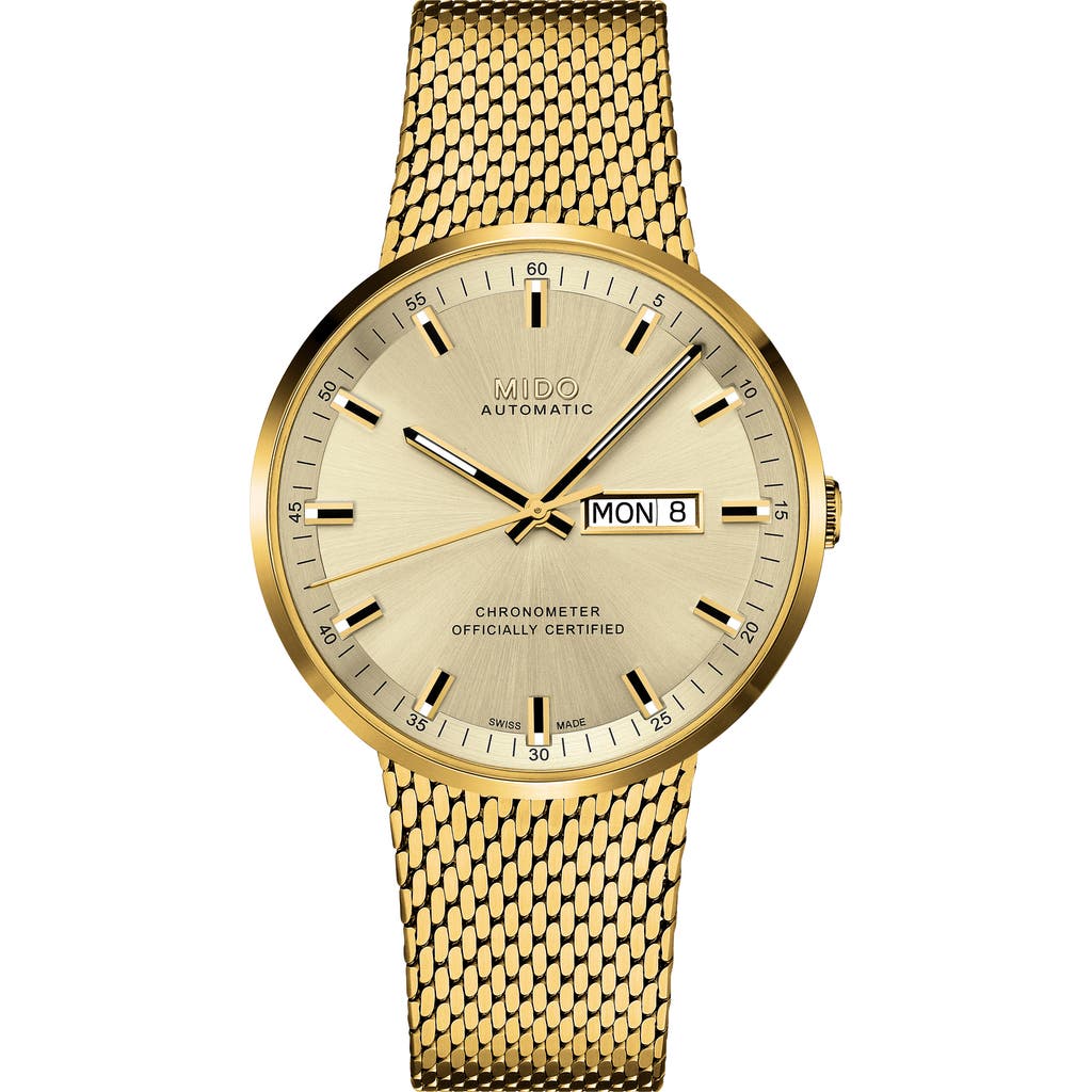 Mido Commander Ii Stainless Steel Strap Watch