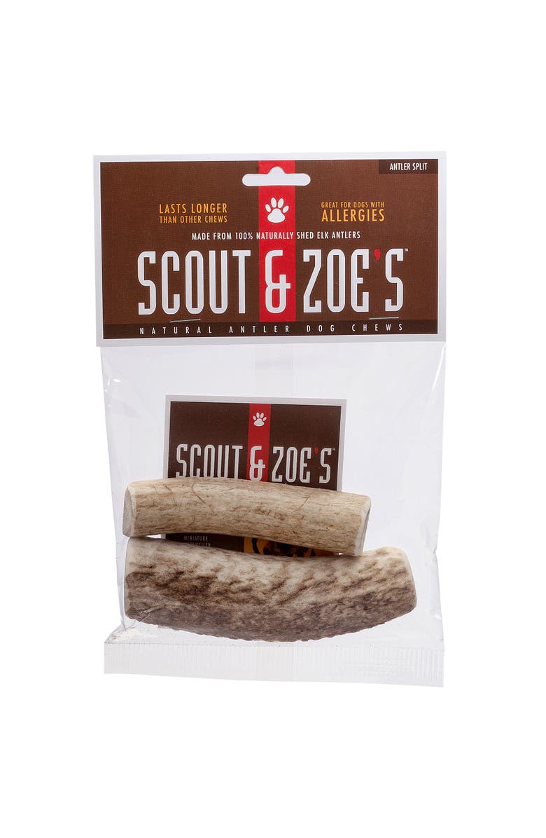 Scout & Zoe's Elk Antler Splits, Dog Chews, Exposed Marrow Pet Treat, All Ages, Main, color, Multicolored