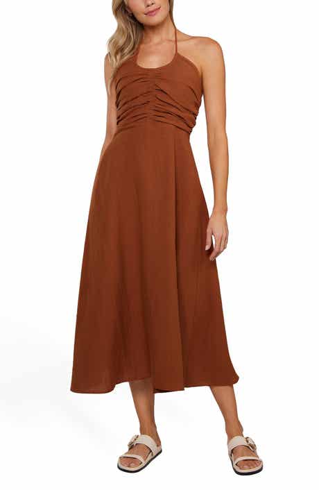 Leila Midi Halter Dress