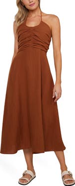matty m. Leila Midi Halter Dress