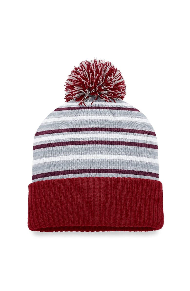 TOP OF THE WORLD Men's Top of the World Maroon Mississippi State Bulldogs Dash Cuffed Knit Hat with Pom, Alternate, color, Maroon