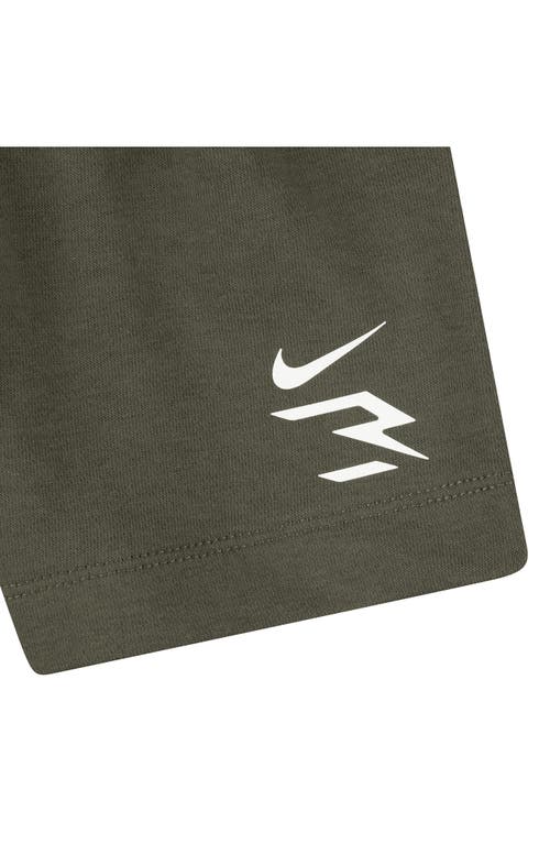 3 Brand Gradient Logo Graphic T-shirt & Shorts Set In Brown