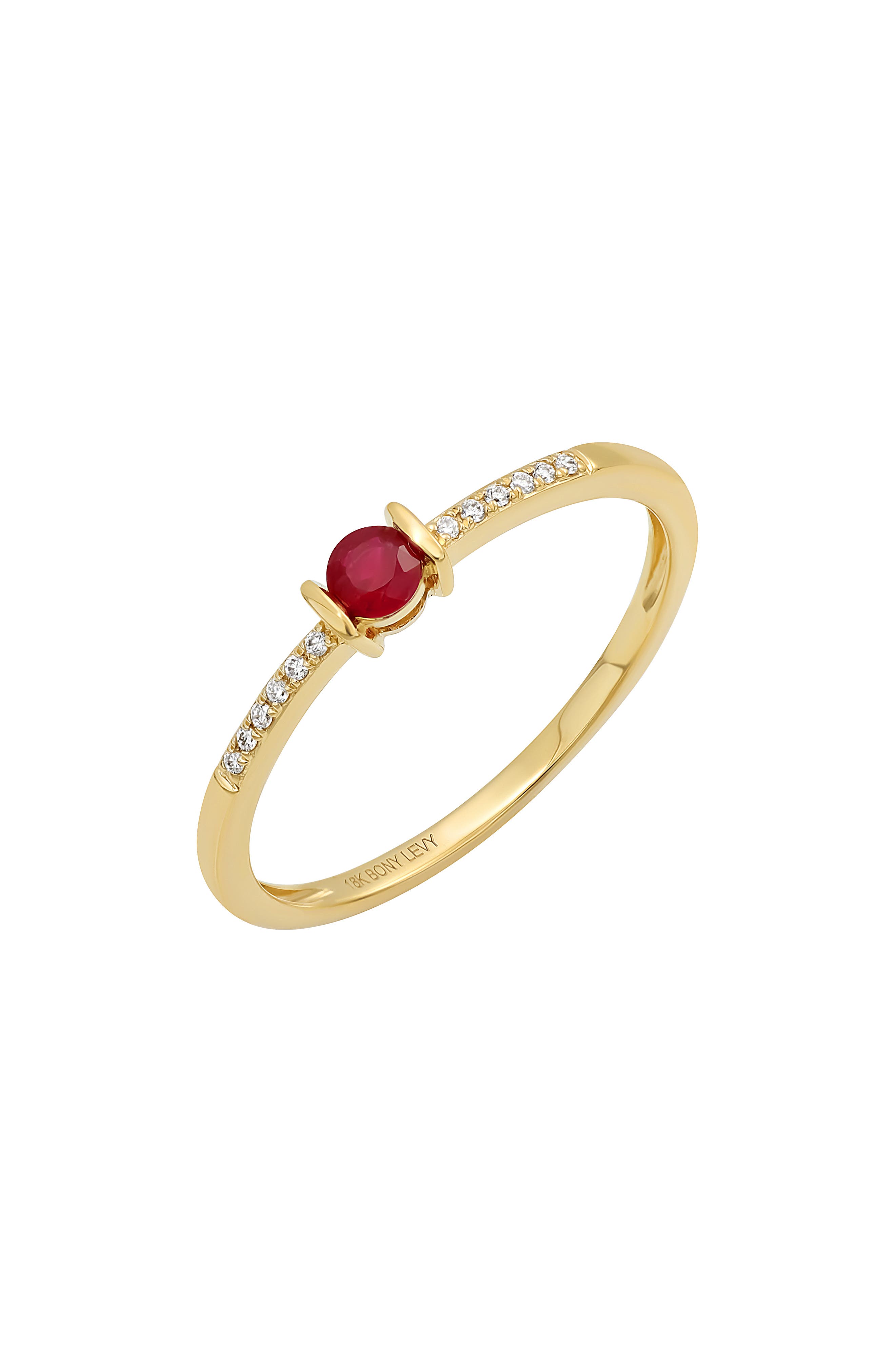 Bony Levy Diamond & Ruby Ring