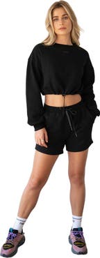 Rebody Active Rebody Puff Sleeve Crop Sweatshirt