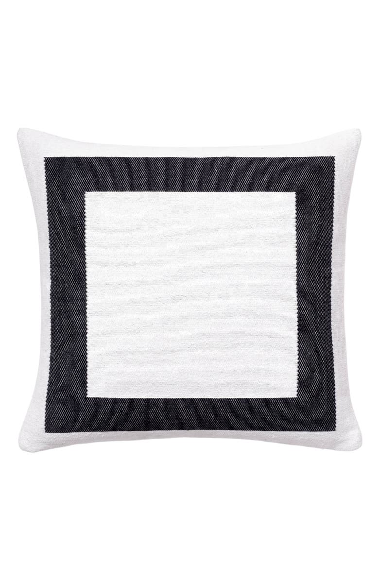 Brooks Brothers Tuxedo Border Throw Pillow, Main, color, White