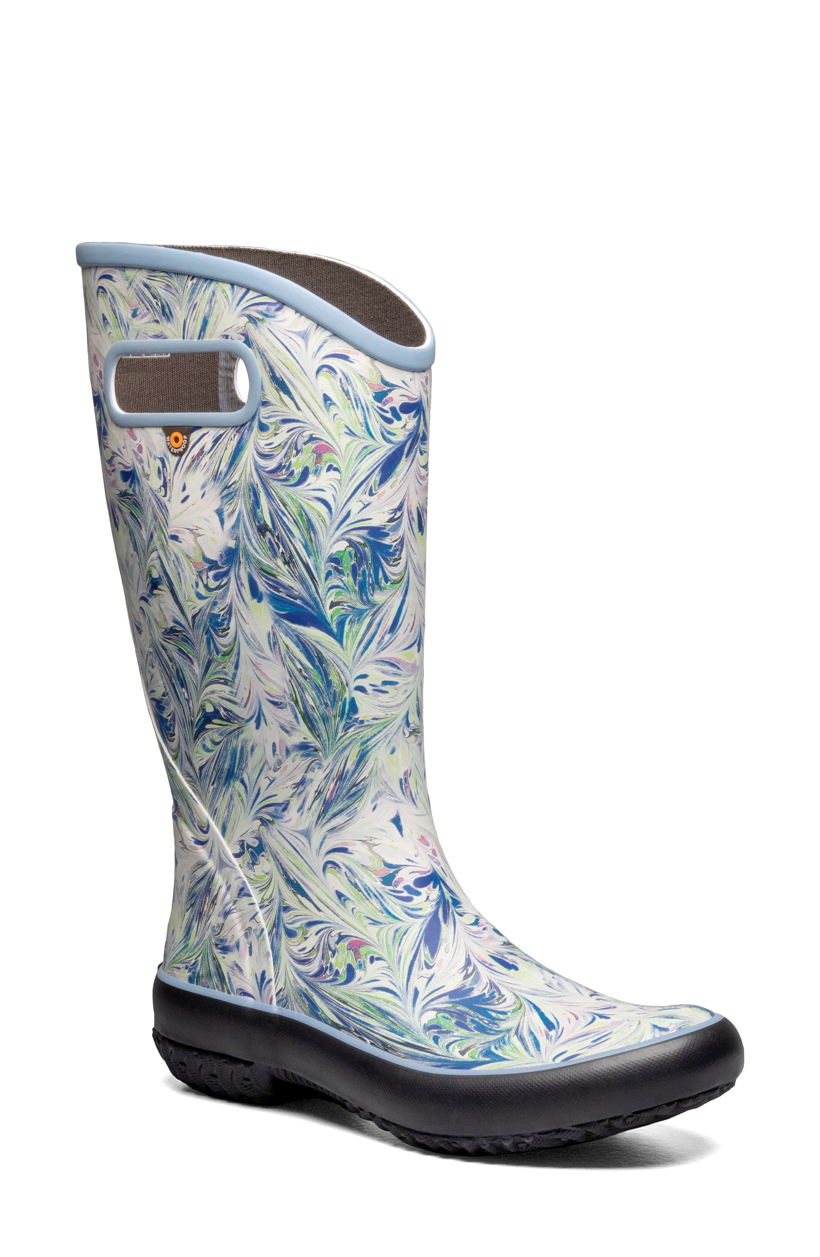 Bogs Marble Print Waterproof Rain Boot, Main, color, 