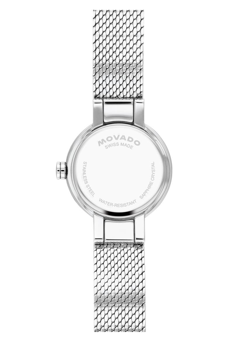 Mini Museum Velura Mesh Strap Watch, 21mm, Alternate, color, SILVER