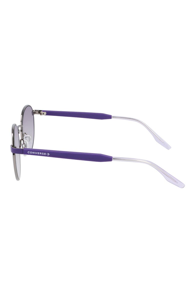 Ignite 51mm Gradient Round Sunglasses, Alternate, color, GUNMETAL / GREY GRADIENT