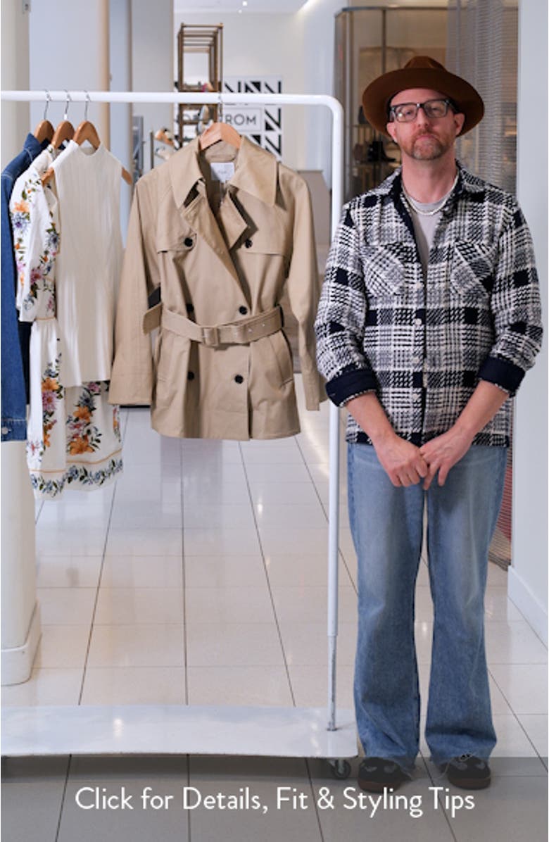 Lucien Cotton Blend Short Trench Coat, sales video thumbnail