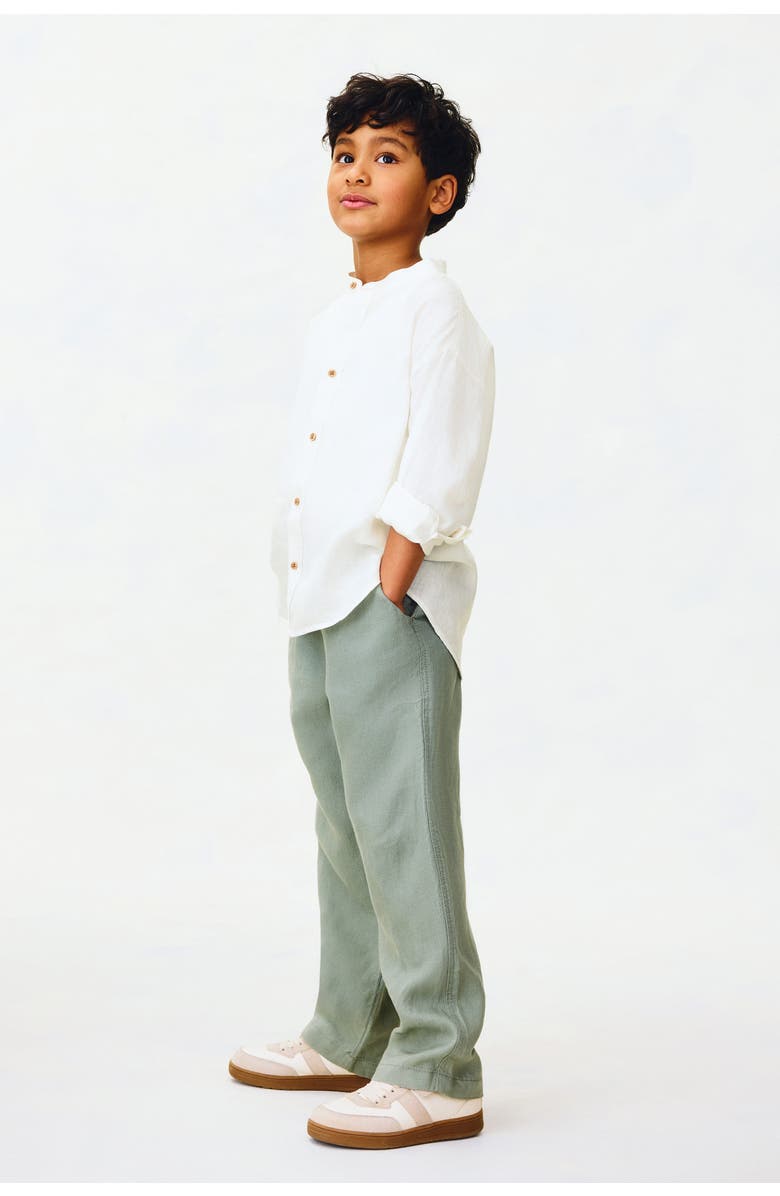 H&M Linen shirt, Alternate, color, White