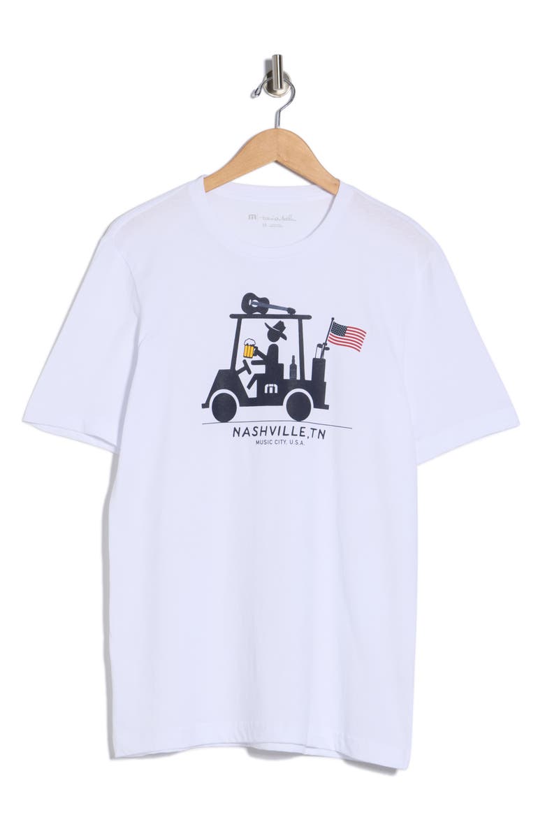 TravisMathew Diablo Cotton Graphic T-Shirt, Alternate, color, White/ Navy