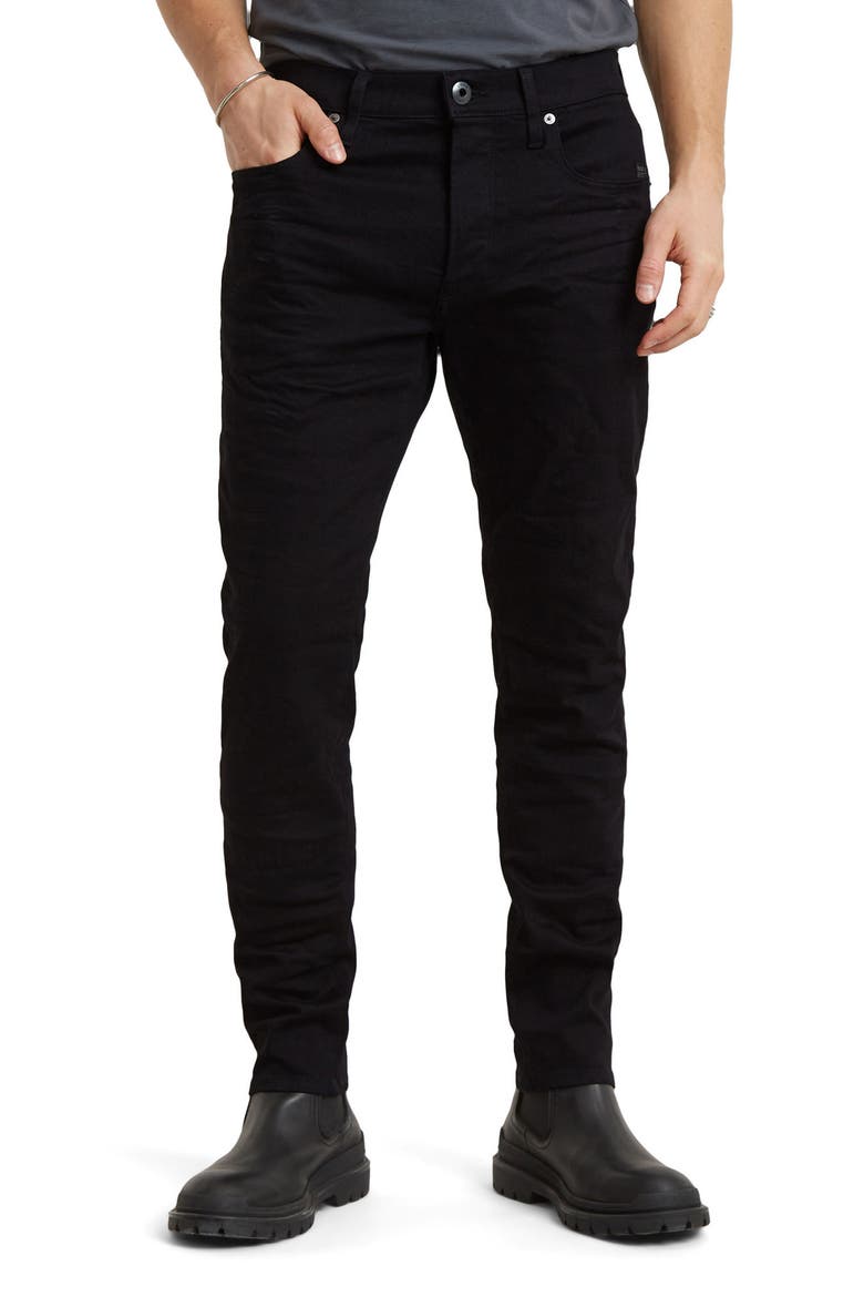 3301 Slim Fit Jeans, Main, color, PITCH BLACK