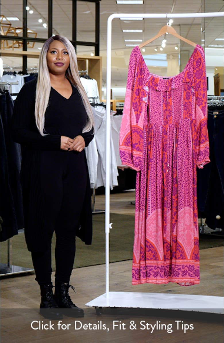 Estelle Print Long Sleeve Maxi Dress, sales video thumbnail