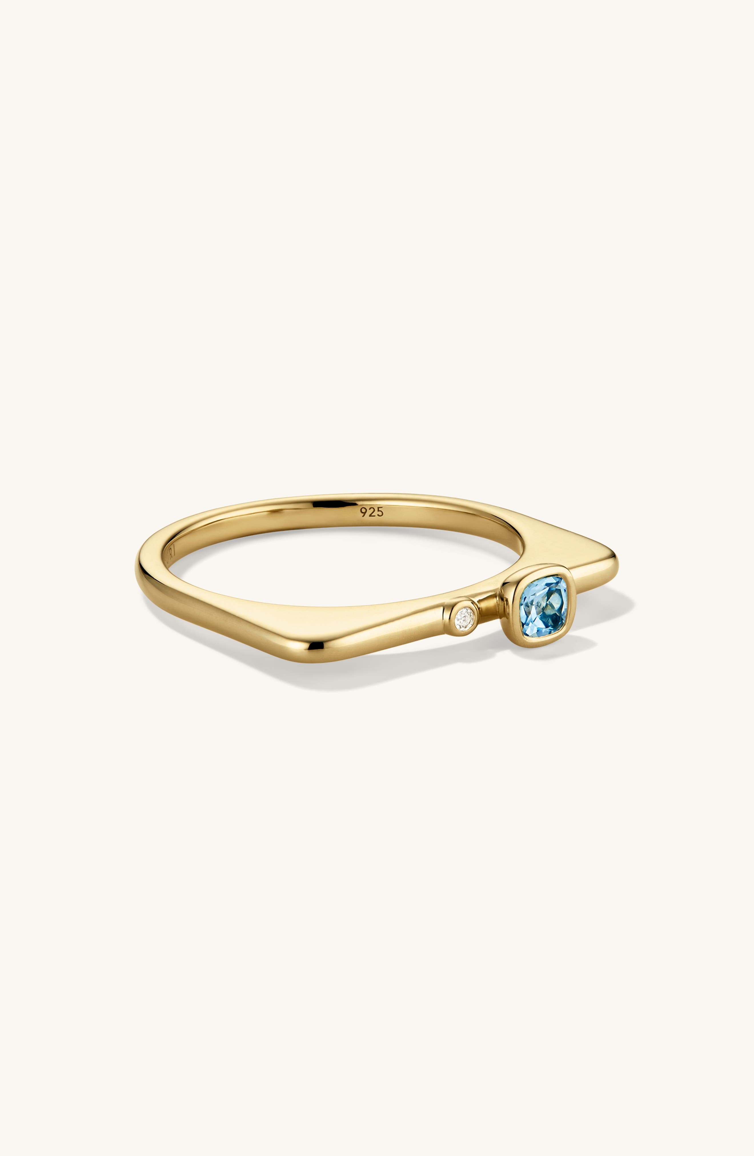 Gold / Swiss Blue Topaz