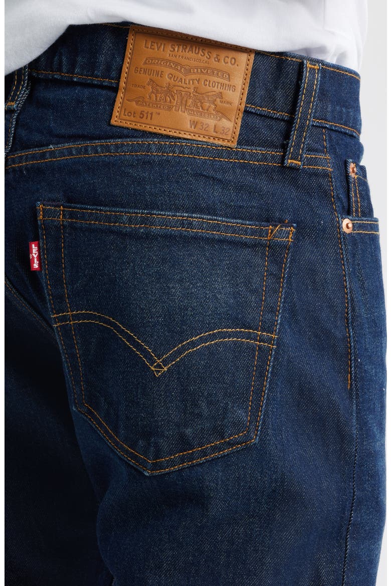 511™ Slim Fit Jeans, Alternate, color, SNEAKER WAVE SELVEDGE