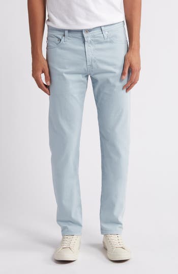 Ag Everett Sueded Stretch Sateen Slim Straight Leg Pants In Spring Showers