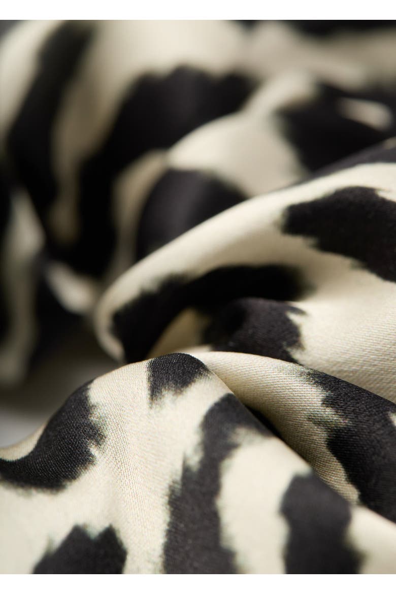 Zyra Silk Scrunchie, Alternate, color, Black