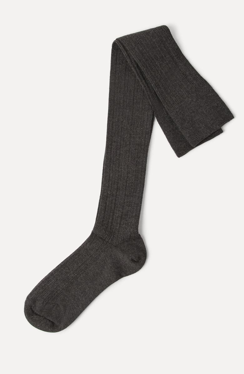 Brunello Cucinelli Cashmere knit socks, Alternate, color, Anthracite