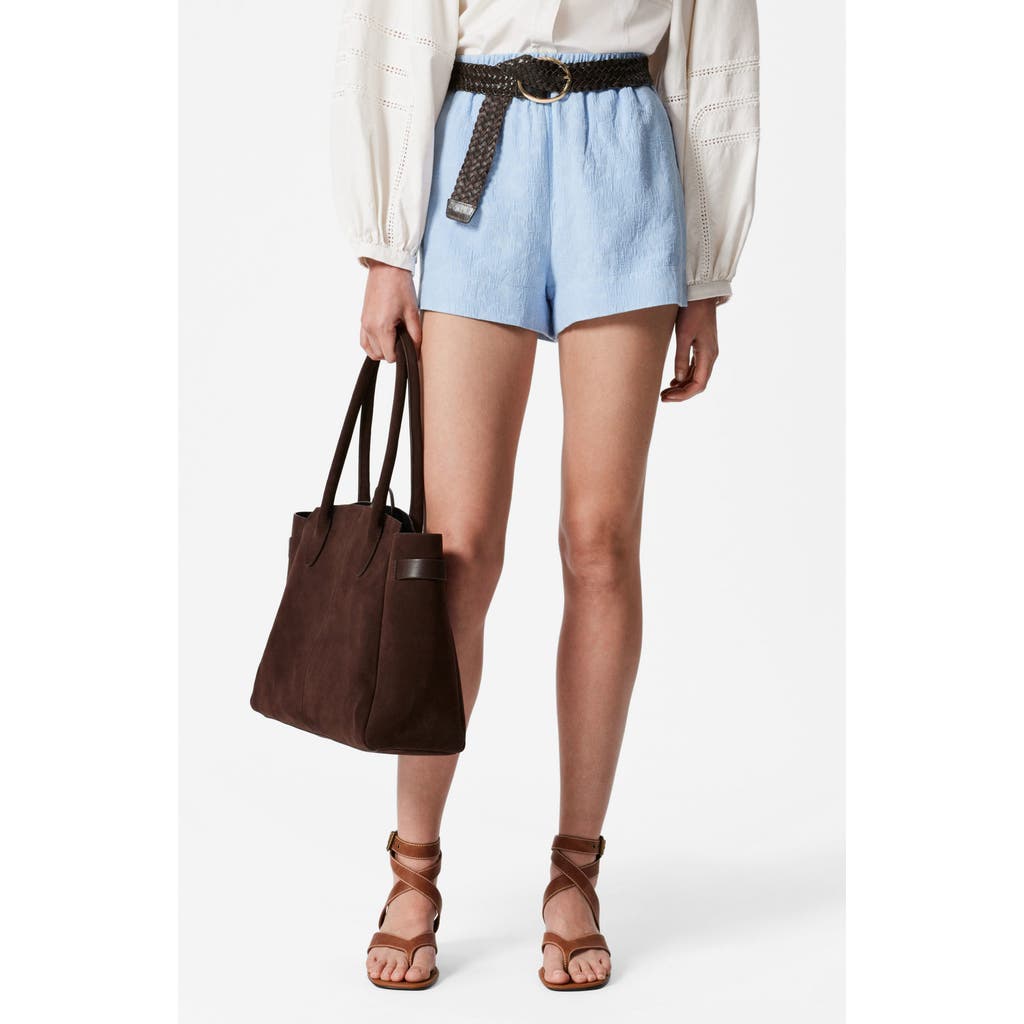 & Other Stories Matelassé Pull-On Shorts in Blue Light  product