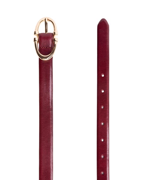 Black Suede Studio Halo Belt In Red