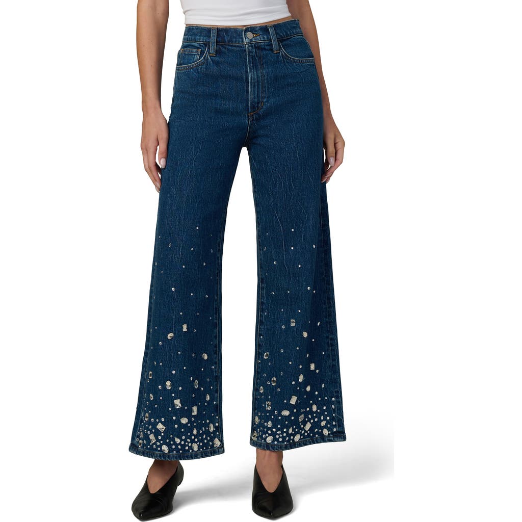 Joe's Jeans The Mia Ankle Stone Embellished Jeans In Crystal Sky In Blue