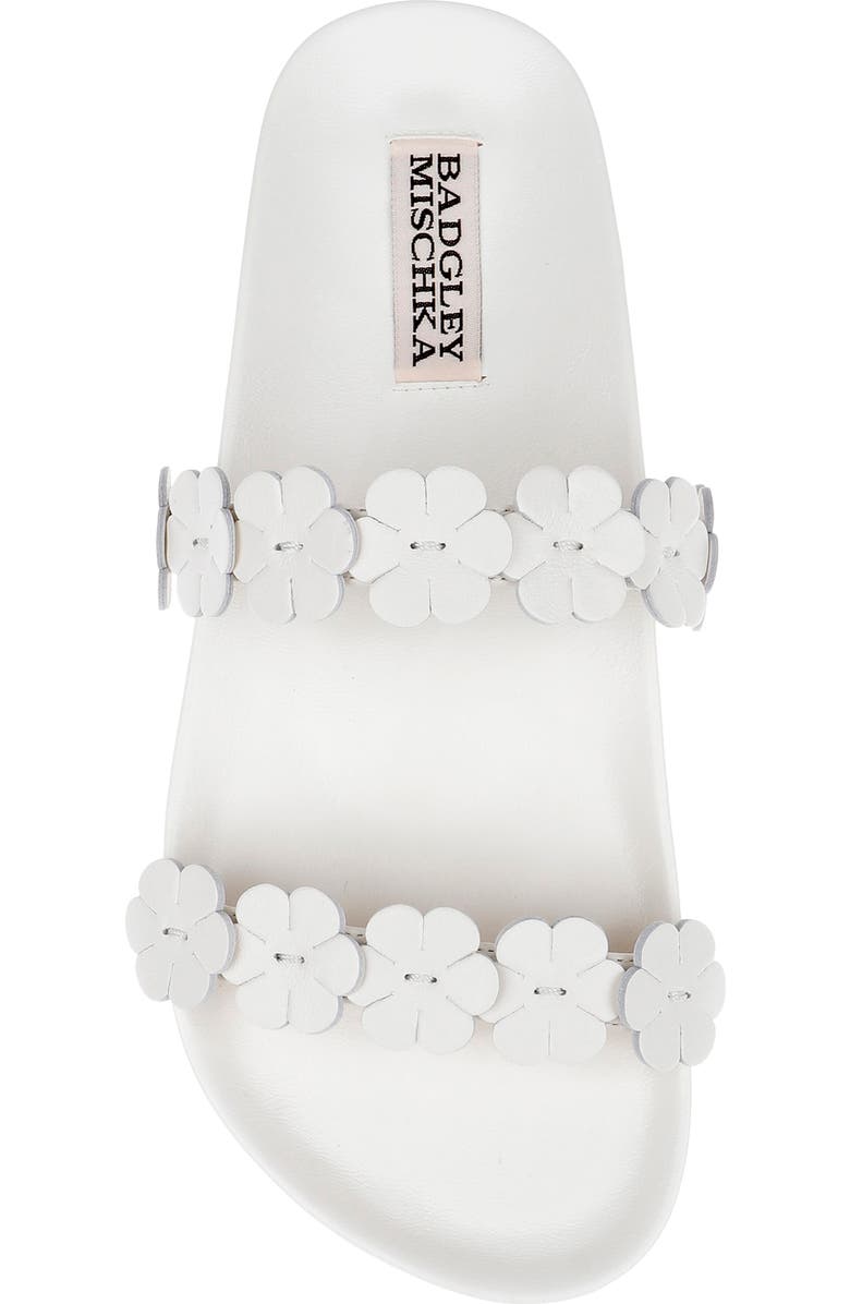 Badgley Mischka Collection Waterbury Slide Sandal, Alternate, color, White Leather
