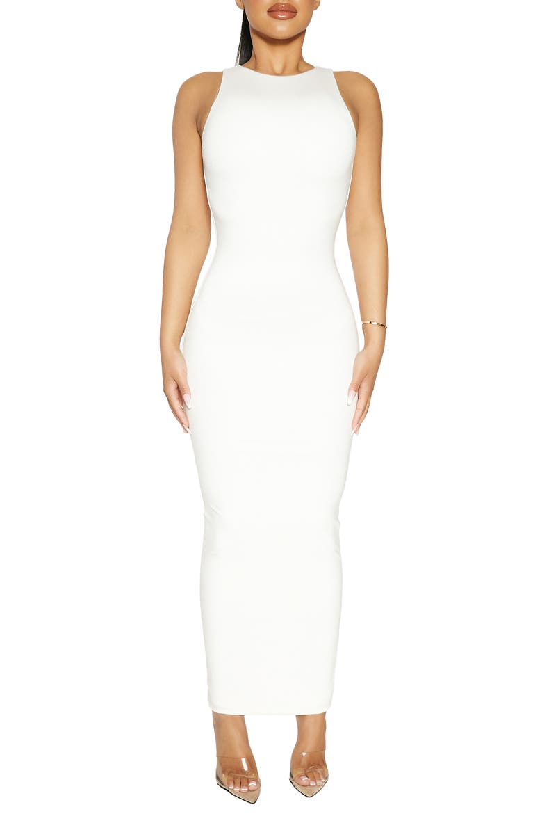 Sleeveless Body-Con Dress, Main, color, WHITE