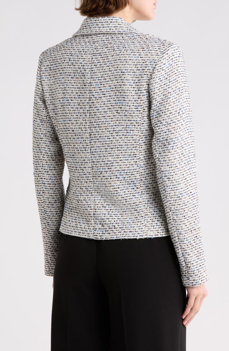 Amanda & Chelsea One Button Tweed Blazer, Alternate, color, Blue Multi
