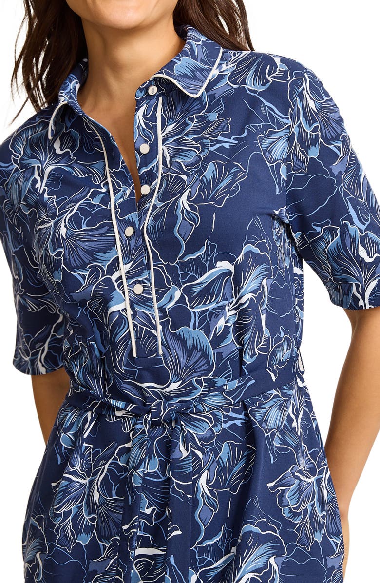 Tommy Bahama Aubrey Sapphire Tie Waist Shirtdress, Alternate, color, Coastline