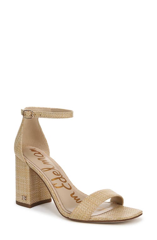 Sam Edelman Daniella Ankle Strap Sandal In Bleached Beechwood