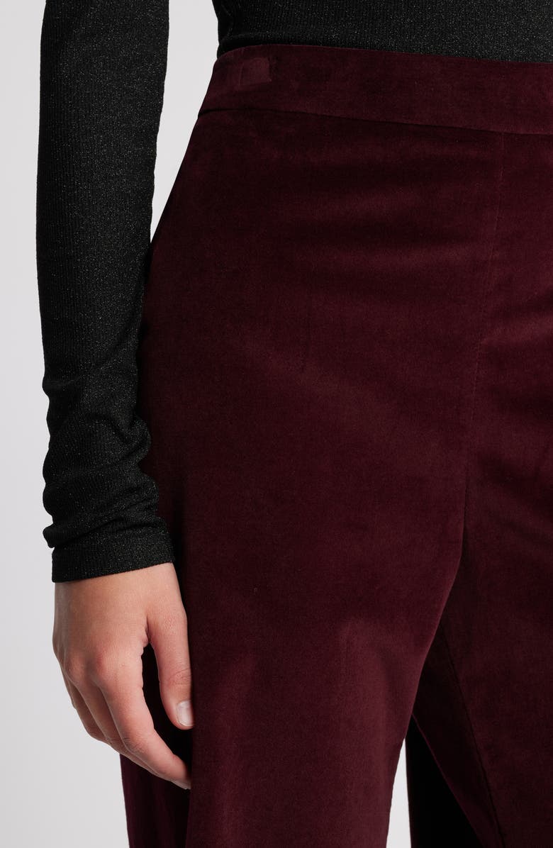 FRAME Velvet Crop Wide Leg Pants, Alternate, color, Wine