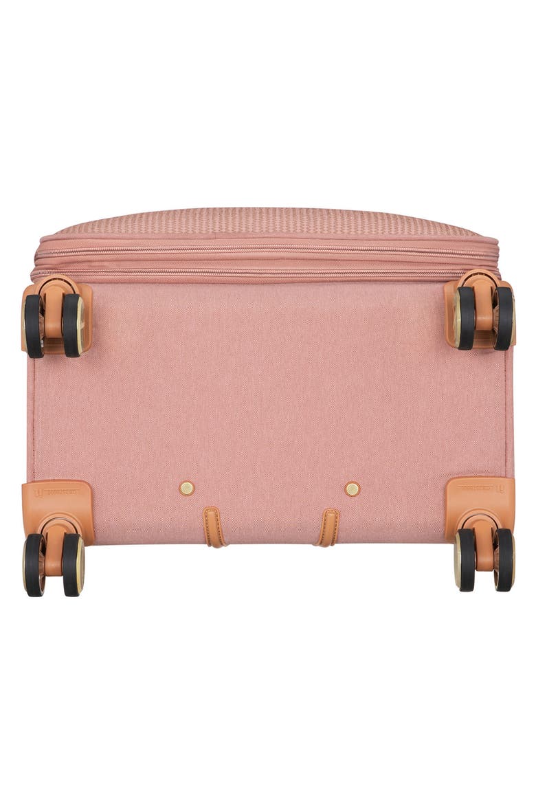 Odelia 28-Inch Soft Shell Spinner Suitcase, Alternate, color, PINK / BROWN