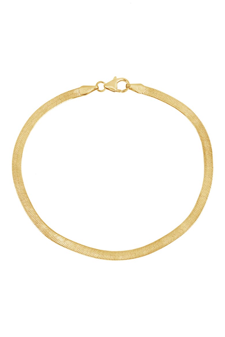14K Gold Herringbone Bracelet, 2.8mm, Main, color, 14K YELLOW GOLD