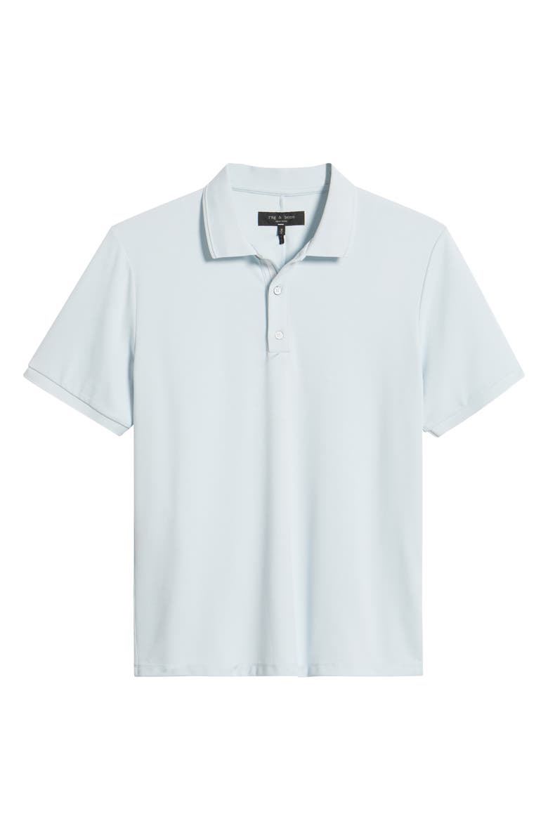 rag & bone Slim Fit Tech Piqué Polo, Alternate, color, Arctic