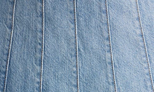 Alice And Olivia Carter Denim Skirt In Blue