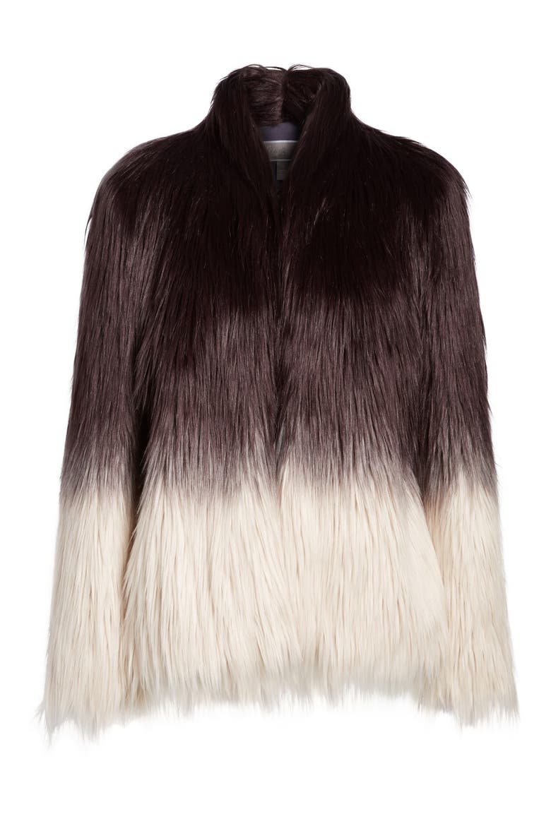 Faux Fur Jacket, Alternate, color, PURPLE COMBO